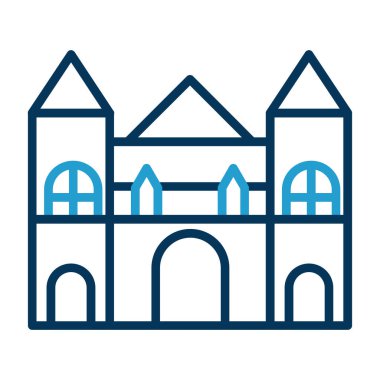 Bina. Web simgesi basit illüstrasyon