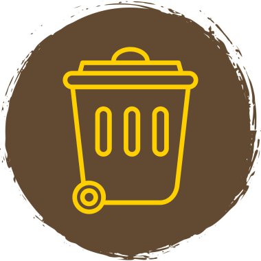 Çöp Kutusu simgesi, vektör illüstrasyonu basit tasarım