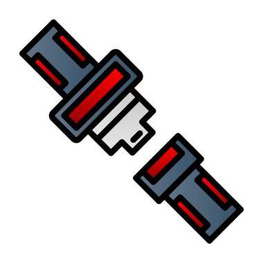 Emniyet kemeri düz simgesi, vektör illüstrasyonu 