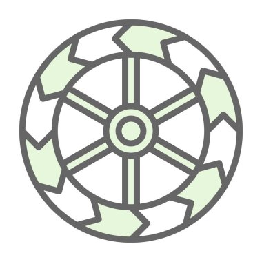 Tekerlek simgesi, vektör çizimi 