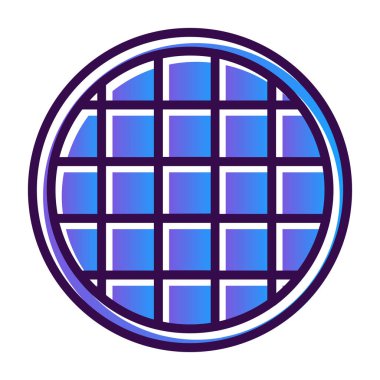 waffle düz vektör simgesi 