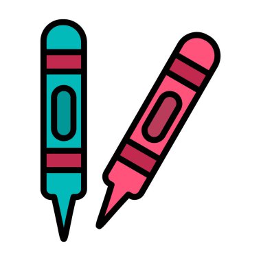 Boya kalemi simge vektör çizim