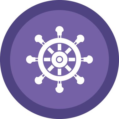 Direksiyon ikonu. Web için basit bir tekerlek vektör simgesi çizimi                    