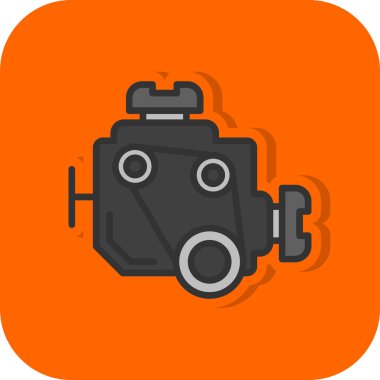 motor simgesi, vektör illüstrasyonu basit tasarım