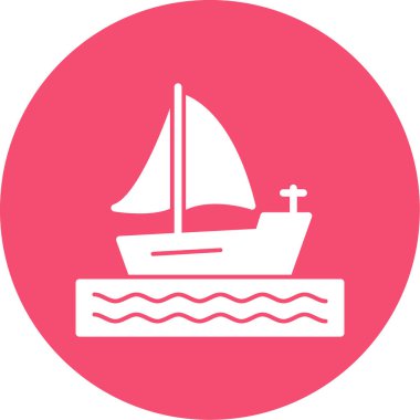 tekne web simgesi basit illüstrasyon