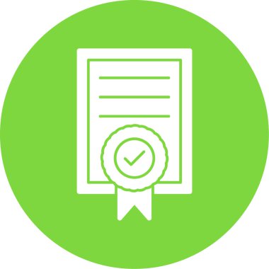 Sertifika simgesi, eğitim konsepti, vektör illüstrasyonu