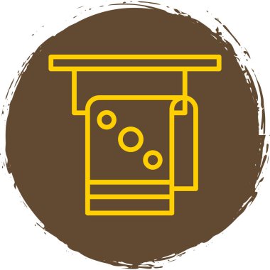 Havlu simgesi, vektör illüstrasyonu basit tasarım