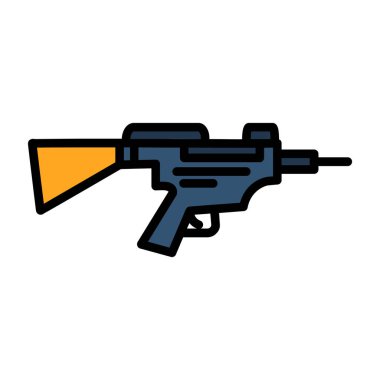 silah simgesi, vektör illüstrasyonu basit tasarım