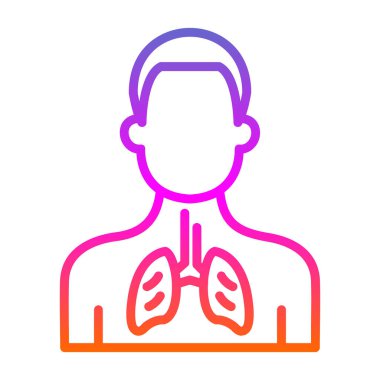 İnsan ciğerleri. Web simgesi