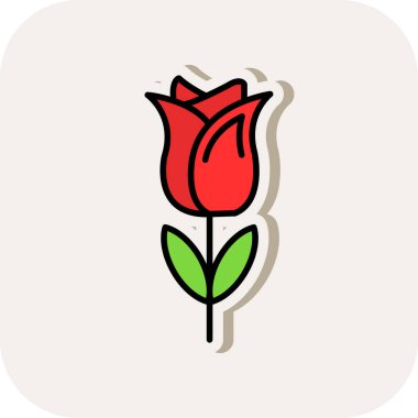 Lale çiçek simgesinin vektör illüstrasyonu