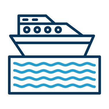 tekne web simgesi basit illüstrasyon