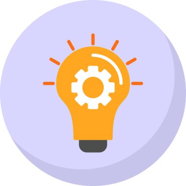 fikir glyph düz vektör simgesi