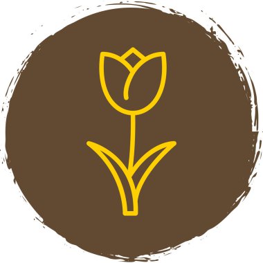 Lale çiçek simgesinin vektör illüstrasyonu