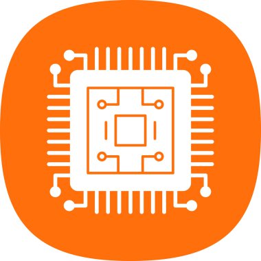 çip simgesi, vektör illüstrasyonu basit tasarım