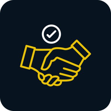 vektör anlaşma simgesi çizimi