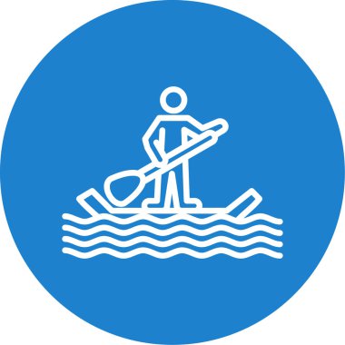 Kürek surf simgesi tasarımı illüstrasyonu