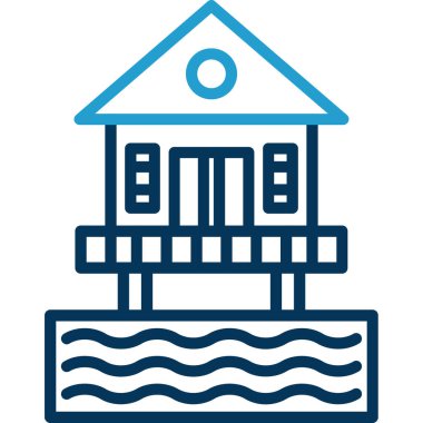 Bina. Web simgesi basit illüstrasyon