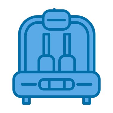 seyahat çantası simgesi vektör illüstrasyon tasarımı