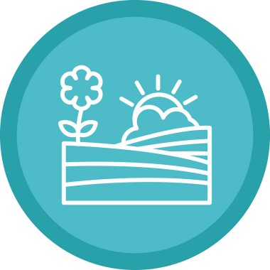 güzel ve sevimli çiçek vektör çizimi tasarımı