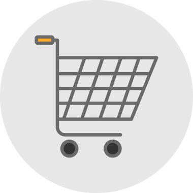 Alışveriş arabası ikonu. vektör illüstrasyonu                     