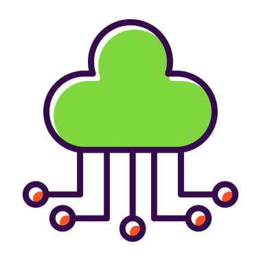 Bulut hesaplama. Web simgesi 