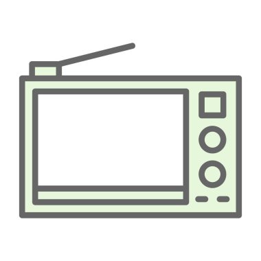 televizyon web simgesi vektör illüstrasyonu