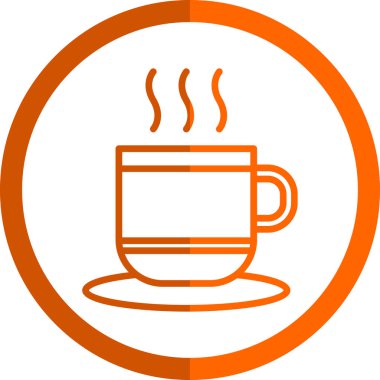 sıcak kahve simgesi, vektör illüstrasyonu