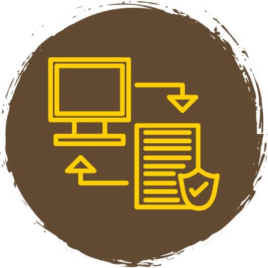 veri aktarım simgesi, vektör illüstrasyonu 