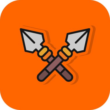 Mızrak logo vektör illüstrasyonu