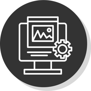 seo modern simgesinin vektör illüstrasyonu