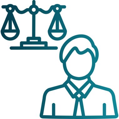 Adalet hukuku vektör illüstrasyonu