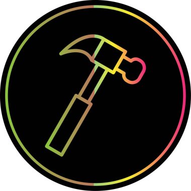 Çekiç simgesi, vektör illüstrasyonu basit tasarım