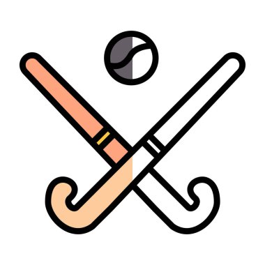 Modern Hokey simgesinin vektör çizimi                          