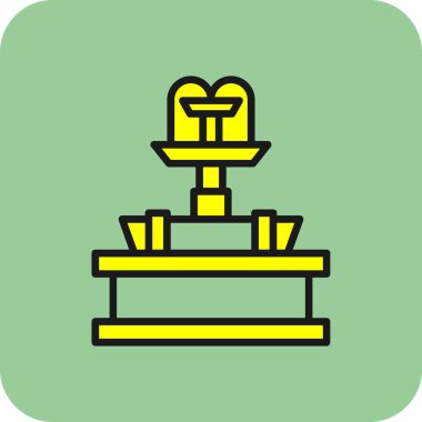 Tahta bir masanın vektör illüstrasyonu