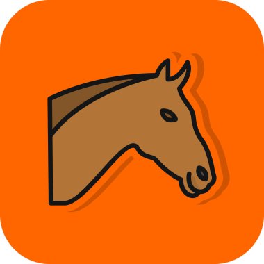 at başı simgesi, vektör illüstrasyonu