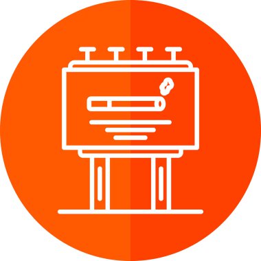 reklam panosu simgesi, vektör illüstrasyonu basit tasarım