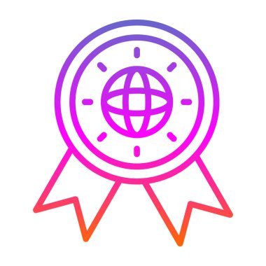 Madalya. Web simgesi basit illüstrasyon