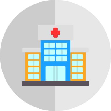 Hastane web simgesi basit illüstrasyon 