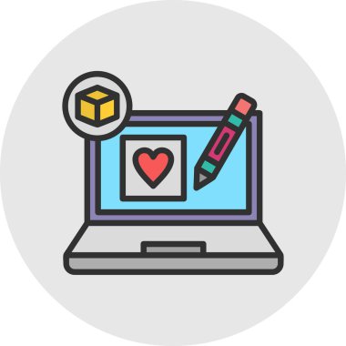 laptop vektör çizim