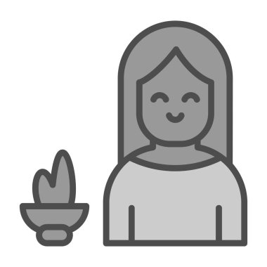 Elinde çiçek, elinde saksı olan bir kadın.