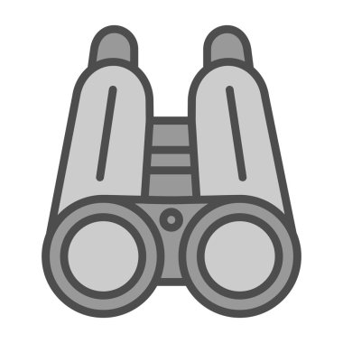 Dürbün simgesi, vektör illüstrasyonu basit tasarım