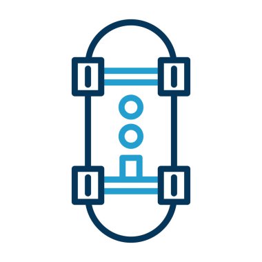 Modern kaykay simgesinin vektör illüstrasyonu                       