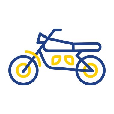 motosiklet simgesi, vektör illüstrasyonu basit tasarım