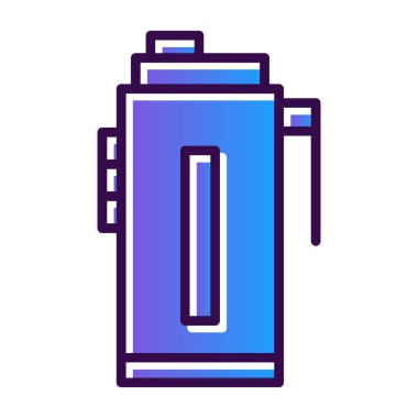 Su şişesi simgesi, vektör illüstrasyonu basit tasarım