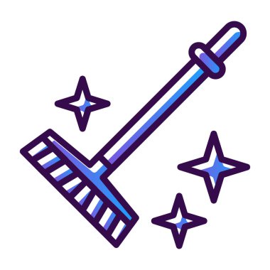 Süpürge. Web simgesi basit tasarım