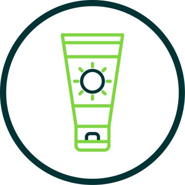 Güneş kremi simge vektör çizim