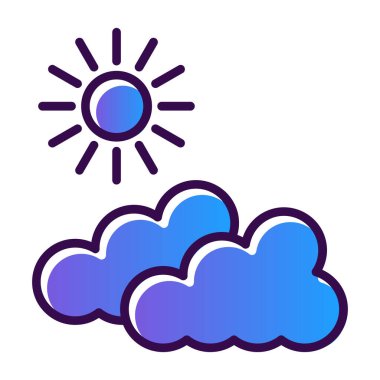 Hava durumu simgesi, vektör illüstrasyonu 