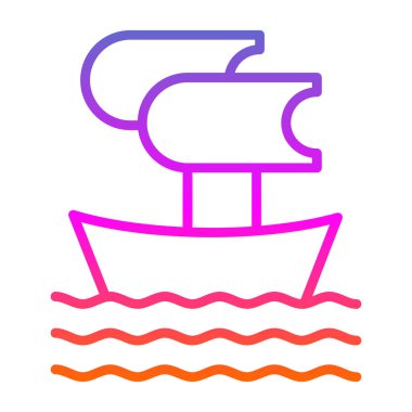 Tekne. Web simgesi basit illüstrasyon