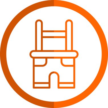 Sandalye. Web simgesi basit illüstrasyon