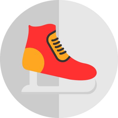 Buz pateni ikonu. Basit vektör illüstrasyonu